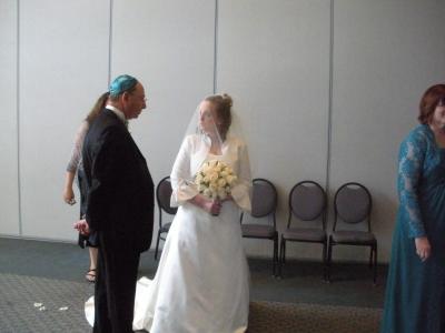 Bride Ready to Walk Down the Aisle