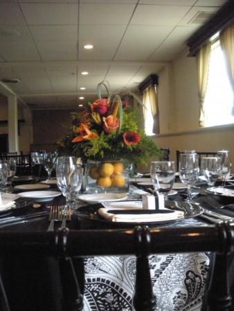 Reception Centerpiece in Shades of Orange