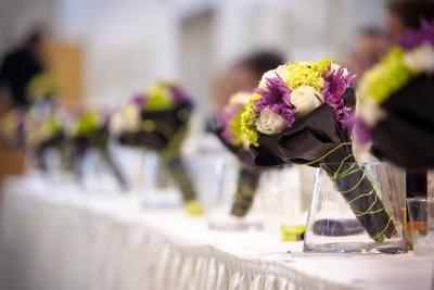 Green and Purple Bouquets