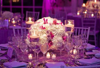 Gorgeous White Reception Centerpieces