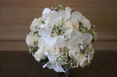 All White Wedding Bouquet