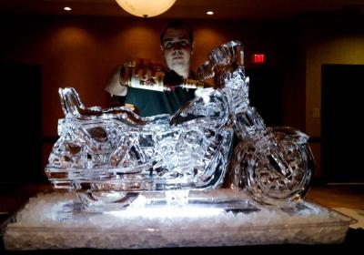 Harley Motorcycle Drink Luge Ice Sculpture