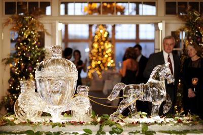 Stunning Cinderella's Horse and Carriage Ice Sculpture
