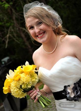 Bride with Her Yellow Bridal Bouquet