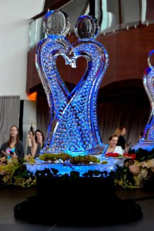 Beautiful and Unique Abstract Wedding Art Ice Sculpture