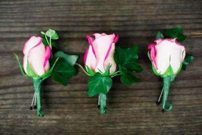 Hot Pink Boutonnieres